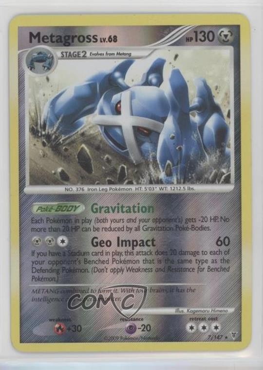 Metagross Reverse Foil Pokémon Platinum Supreme Victors #7 2009