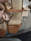 The Drop Avery Women's US 5.5 Square  Toe Two Strap High Heeled Sandal in Brown — photo 2