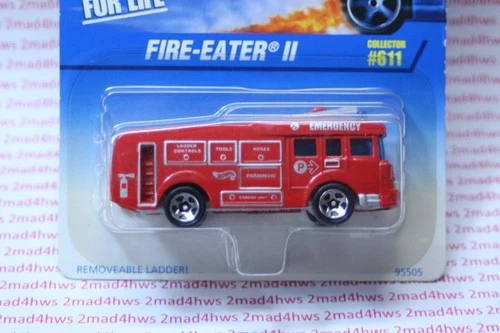 VINTAGE 1997 Hot Wheels CHINA red FIRE-EATER II fire truck #611 ERF PF 84