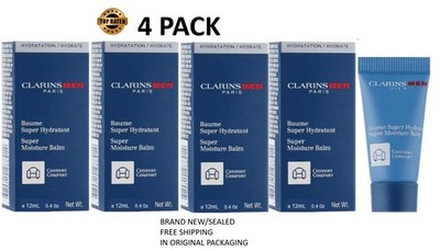 Clarins Men Super Moisture Balm BRAND NEW IN BOX 4PACK! 48ML TOTAL