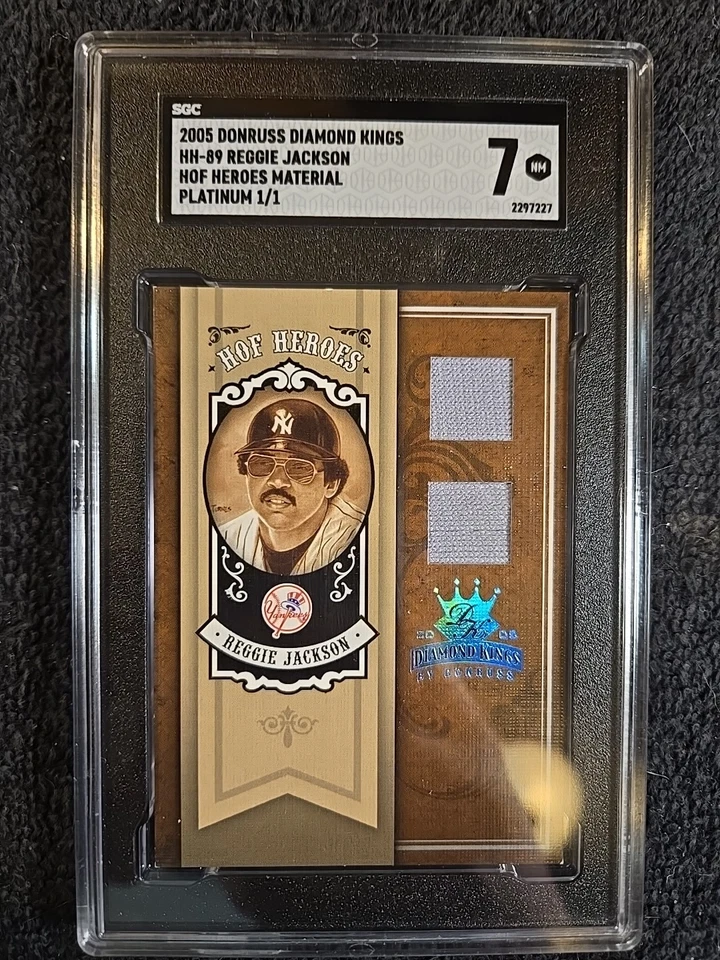 2005 REGGIE JACKSON 1/1 Patch Relic SGC 7 NM Donruss Diamond Kings #HH-89 ~1stB - Image 2 of 4