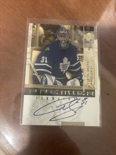 2001-02 UD Upper Deck Premier Collection Signatures Curtis Joseph 31 G Toronto - Picture 4 of 4