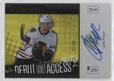 2023-24 Upper Deck Credentials Yellow 17/49 Luke Philp #DTAAH-LP Auto 1kx2