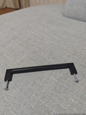 Nobilia Schrankgriff Türgriff Nr. 502 geriffelt Edelstahl schwarz