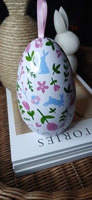 Deko Blumen Dose Eiform Osterhase Aufbewahrung Schmuck hängend nachfüllbar