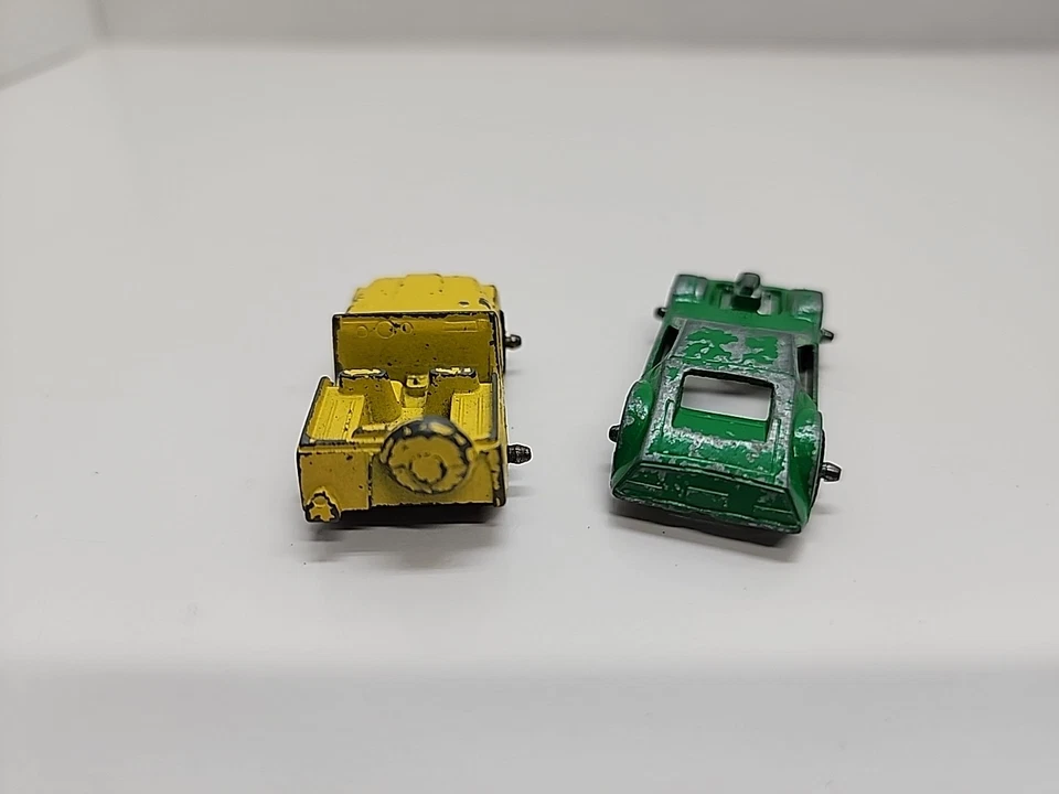 Lote Jeep Coche de Metal Midgetoy De Colección Juguetes Amarillo Verde Die-cast Coche de Carreras Foto 4 de 4