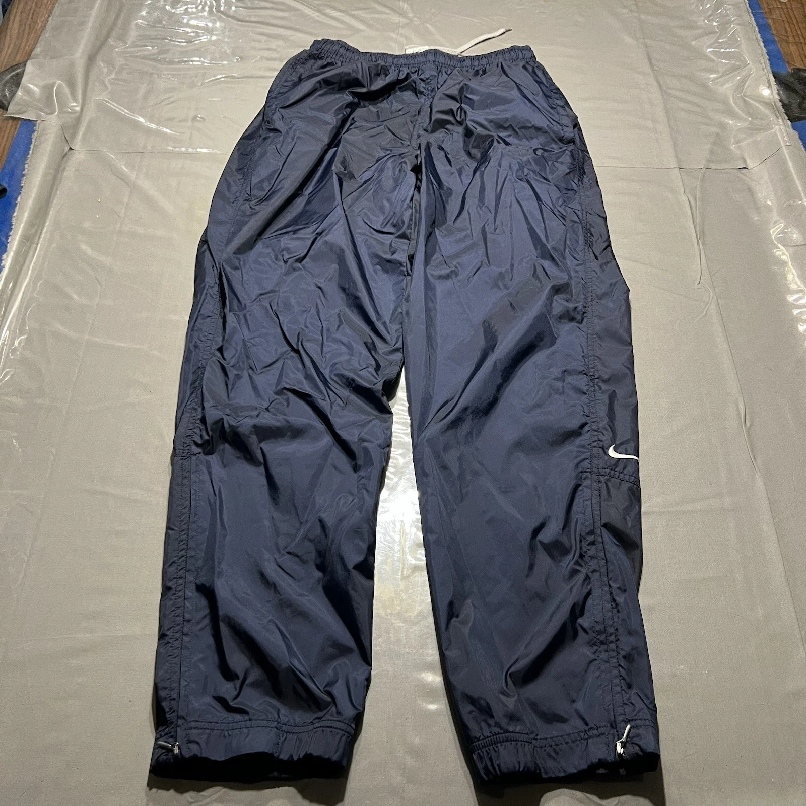 Vintage 90's Nike Windbreaker Track Pants Men's Medium Blue Joggers