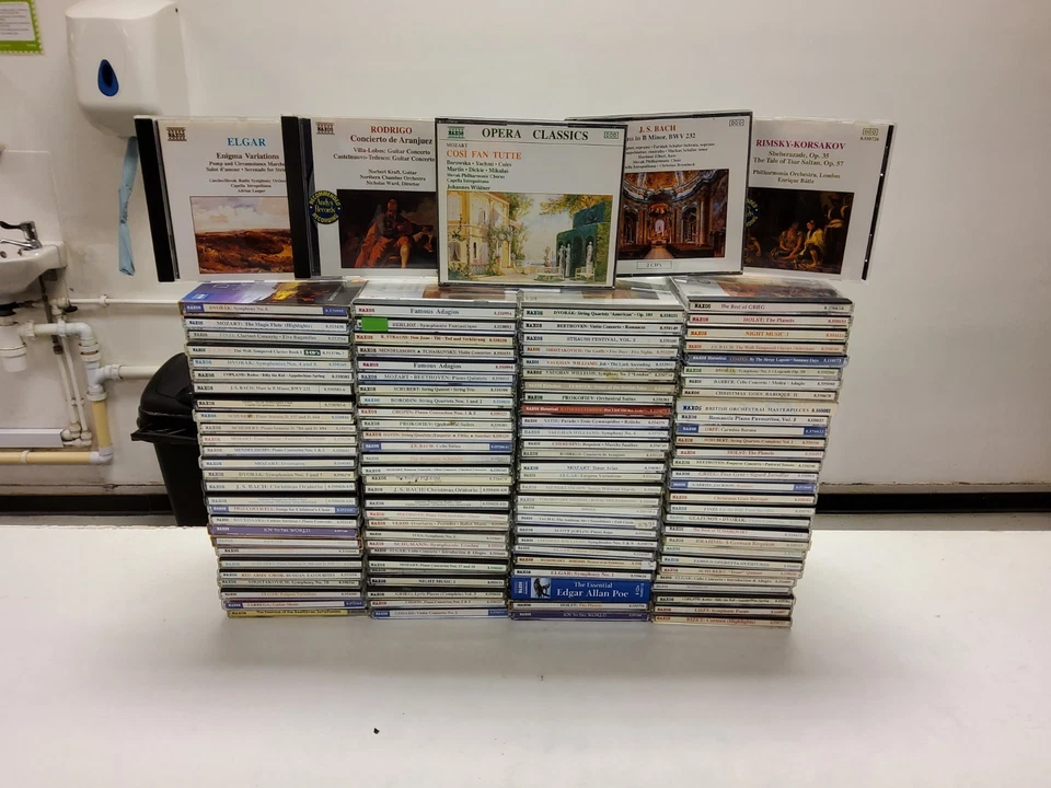 113 x Naxos Classical CD JobLot - Elgar Bach Holst Shubert Beethoven Brahms 47