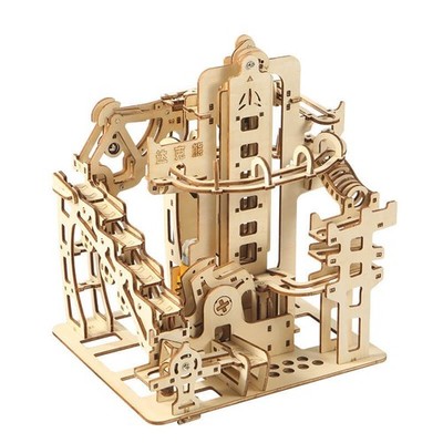 3D Puzzles for Adults Kids Wooden Mechanical Electric Marble Run DIY Model Kit
