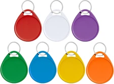 1.5 Inch Colorful Key Tags for Labeling Writable round Plastic Key Chain Tags wi
