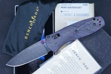 BENCHMADE 585BK-251  Gold Class Mini-Barrage Assisted Carbon Purple S90V USA