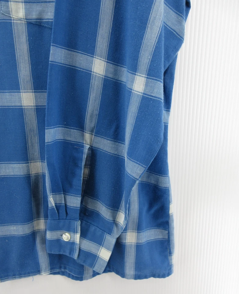 Camisa Flecha DE COLECCIÓN Hombres Grande Azul Sanforizada Cuello Lazo Sombra Decton EE. UU. * Foto 4 de 4