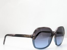 Prada Sunglasses SPR 17M RY0-5I1 Grey Frames w/ Blue Gradient Lenses 59mm