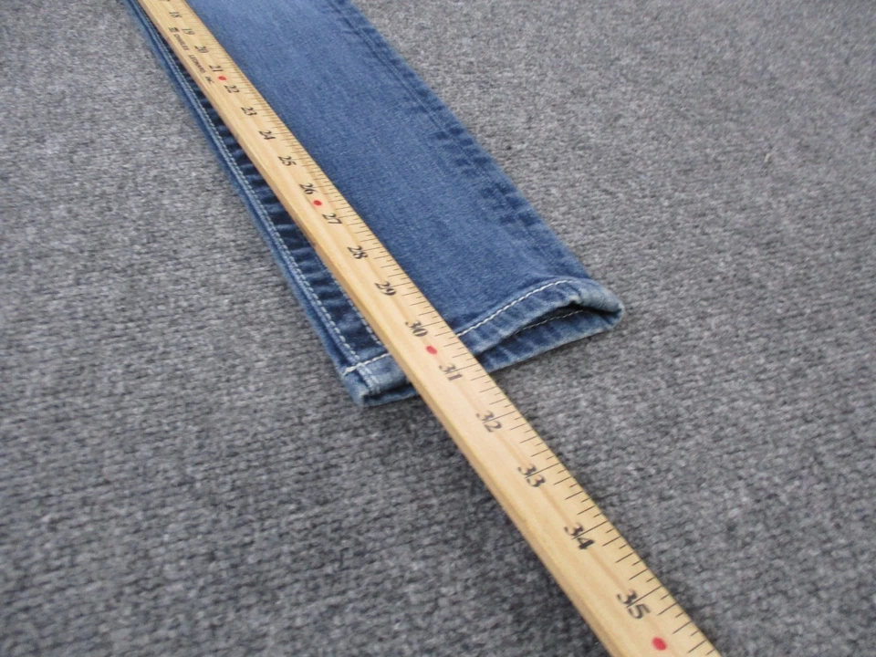 Pantalones de mezclilla Miss Me para mujer 24 azules ajustados pedrería desgastados Y2K preppy Foto 4 de 4