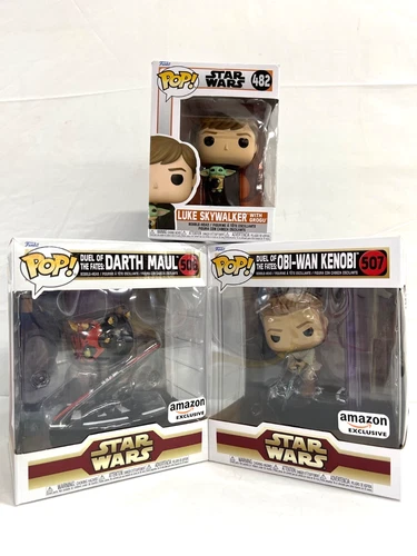 Lot of 3 Funko Pop! STAR WARS: Obi-Wan Luke Skywalker & Darth Mual