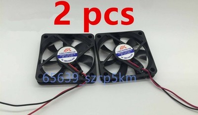 2-PCS DC12V Cooling Case Fan 6010 2-Pin Quiet PC Computer CPU Fan 6cm 60x60x10mm