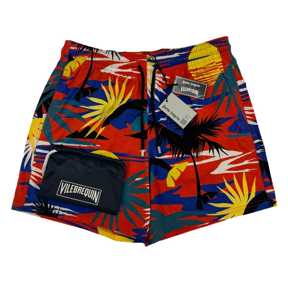 Vilebrequin Mens Swim Shorts Palm Angels Moorise Hawaiian Style