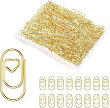 Small Gold Paper Clips: Love Heart Shaped Paperclips 200 Pcs Mini Metal Cute Pap