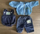 Cabbage Patch Kids Clothes Lot Of 3-Jeans, Jacket, Overall for Doll VTG ©1983