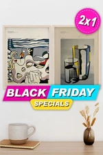 2X1 BLACK FRIDAY SP ROY LICHTENSTEIN ORIG. SIGNED PRINT, COA + APPRAISAL $3,500.