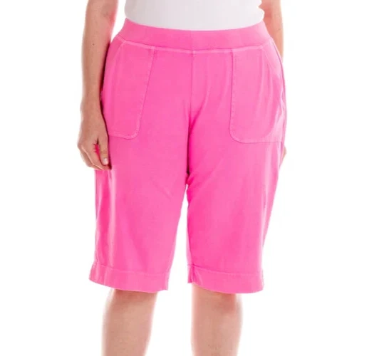 Fresh Produce 3X cosmos pink $64 Key Largo jersey pedal pusher shorts nwt 3x