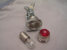 Tube Amp Style Pilot Light Assembly With Red Jewel  47 Bulb- USA Made