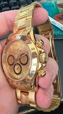 ROLEX 18K Yellow GOLD DAYTONA COSMOGRAPH Gold Dial Chronograph 16528 Box Papers 7