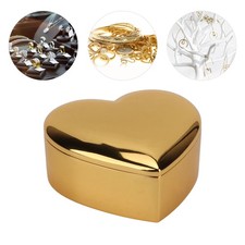 Goldene Herzförmige Schmuckschatulle Aus Zinklegierung Eleganter