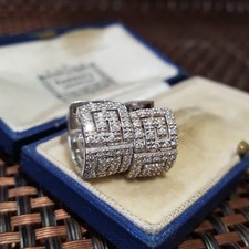 Tova Diamonique 925 Sterling Silver Hoop Earrings, Sparkly Simulated Diamonds