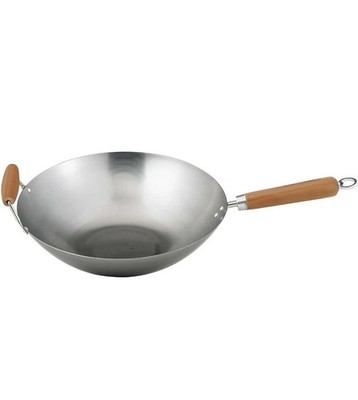 Helen s Asian Kitchen 97004 Wok, Carbon Steel and Bamboo, 14-Inches, 14 Inch,
