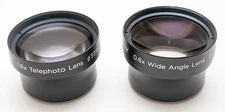 Lensbaby 0.6x Wide Angle and 1.6x Telephoto Lens attachments, 37mm, EX++