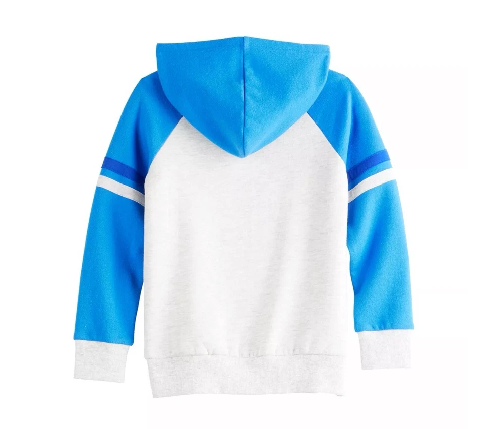 Bluey Hoodie Boys Size 7 Blue White Graphic Print Fleece Sweatshirt - Image 2 of 2
