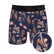 Shinesty "Bootstraps & Chaps" Americana Cowboy Ball Hammock® Pouch Boxer Briefs