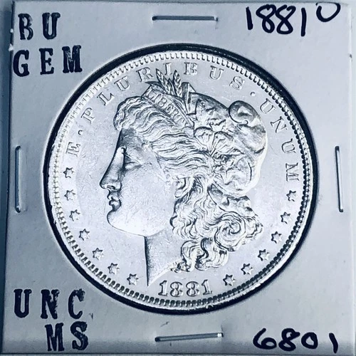 1881 O BU GEM MORGAN SILVER DOLLAR UNC MS+++ U.S. MINT RARE COIN 6801