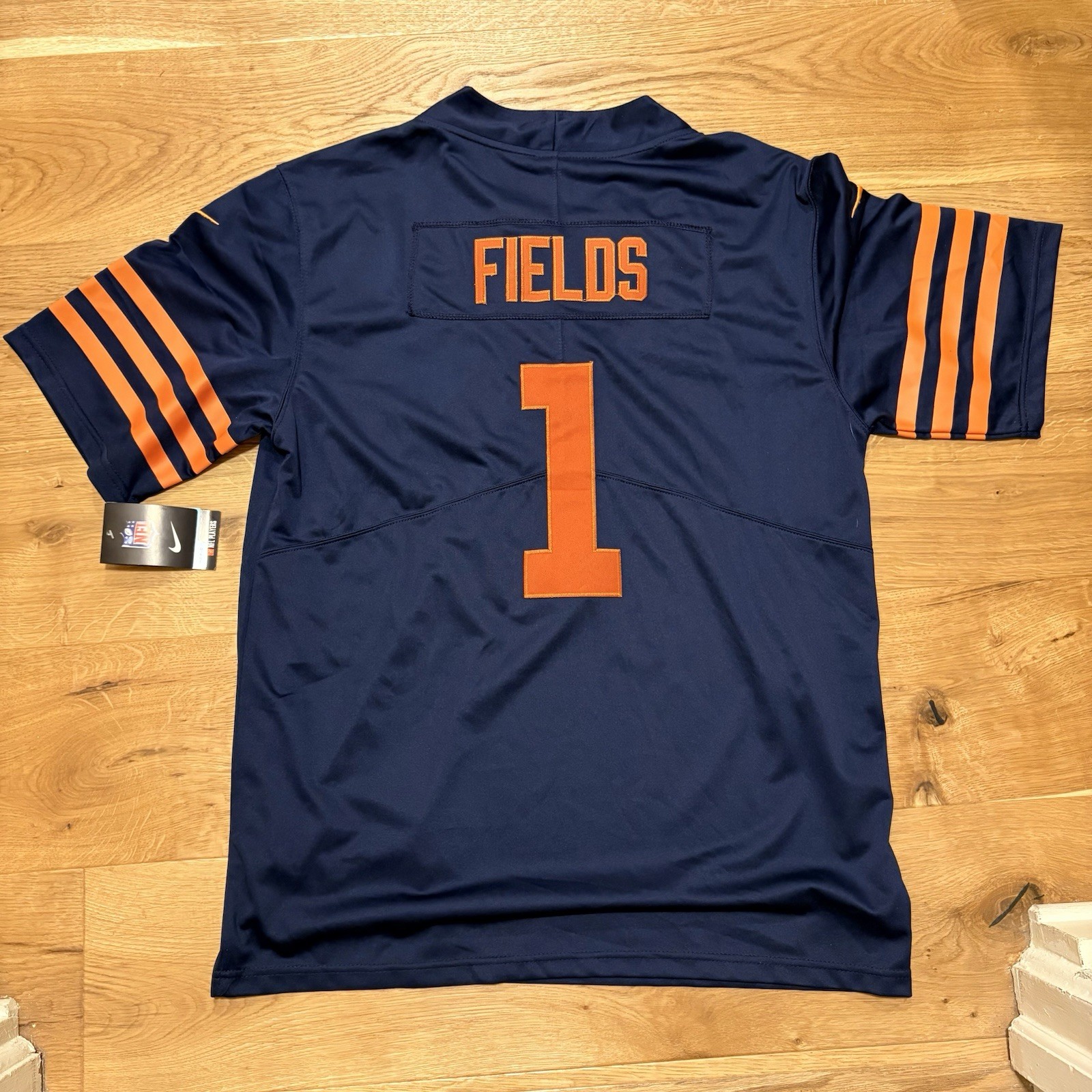 NWT Nike On Field NFL Jersey Chicago Bears Justin Fields Men’s Medium 100th Anni thumbnail 6