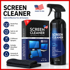 Screen Cleaner Spray 16oz   Best Large Kit for LCD LED Matte TVs, Smartphones,