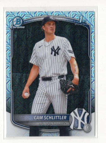 2025 Bowman Chrome Cam Schlittler MOJO REFRACTOR RC #BCP-166 YANKEES