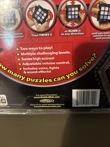 Cubo de Rubiks Diapositiva Juego de Puzzle Electrónico Brain Busting Nuevo en Paquete - Imagen 4 de 12