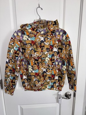NEW BOYS YOUTH M 8-10 H&M THE SIMPSONS ALL OVER PRINT AOP HOODIE SPRINGFIELD