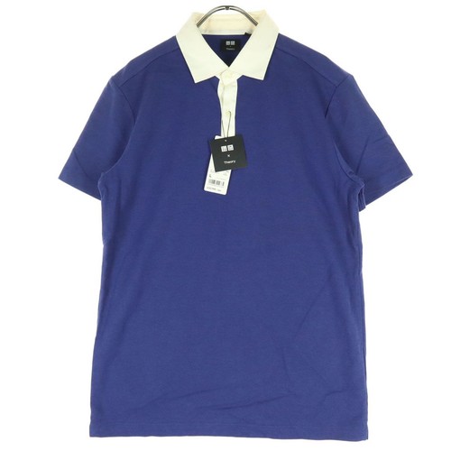 Uniqlo, UNIQLO Theory Collab Polo Shirt Men’s L Blue Short Sleeve Casual Vintage