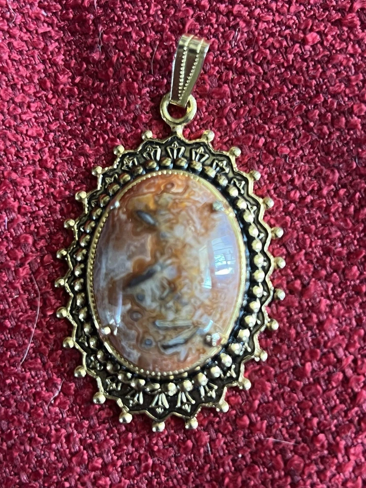 Pendiente piedra natural estilo victoriano Foto 2 de 4