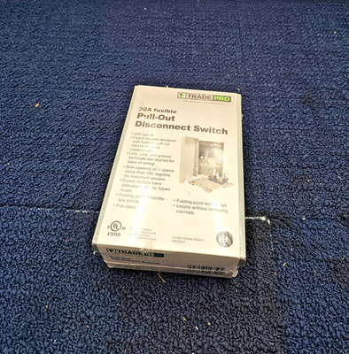 #ad TRADEPRO TP 30AMP: 30A Fusible Pull Out Disconnect Switch Full Dead Front $22.49