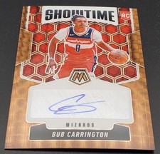 2024-25 Panini Mosaic BUB CARRINGTON Showtime Signatures Bronze Prizm RC /49
