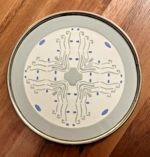 German Made Villeroy and Boch Art Nouveau 6" Porcelain Trivet, excellent!