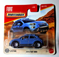 Matchbox - 2016 Fiat 500X - Blau - 35/125 - Mbx Adventure 2025 - JBR96