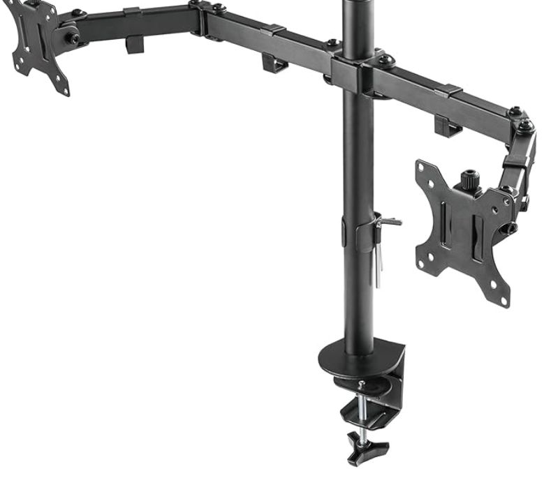 Neomounts Double Monitor Desk Mount Arm Clamp Black FPMA-D550DBLACK