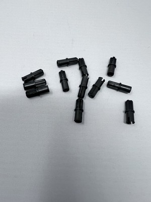LEGO Parts 3749 Technic Axle Connector Pin  Pearl Dark Gray Lot Of 12