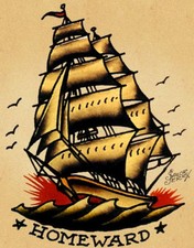 Sailor Jerry Tattoo Art 14 x 11 Photo Print