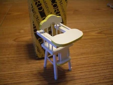CONCORD DOLLHOUSE WHITE + YELLOW HIGH CHAIR #3781 M/OB!
