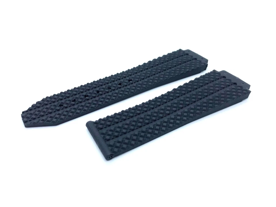 Bracelet/bracelet noir pneu SILICONE/CAOUTCHOUC 24/22 mm compatible avec montre Hublot F1 Big Bang - Photo 1/1